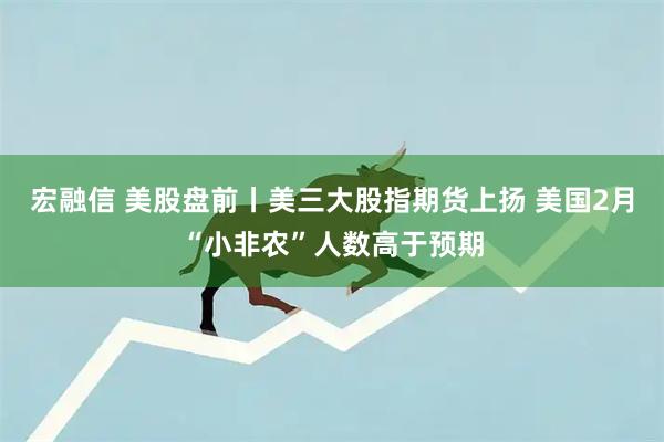 宏融信 美股盘前丨美三大股指期货上扬 美国2月“小非农”人数高于预期